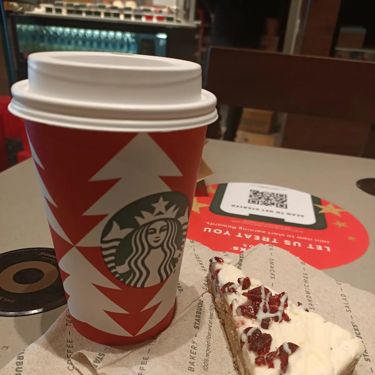 Sugar Cookie Almond Latte & Cranberry Bliss Bar