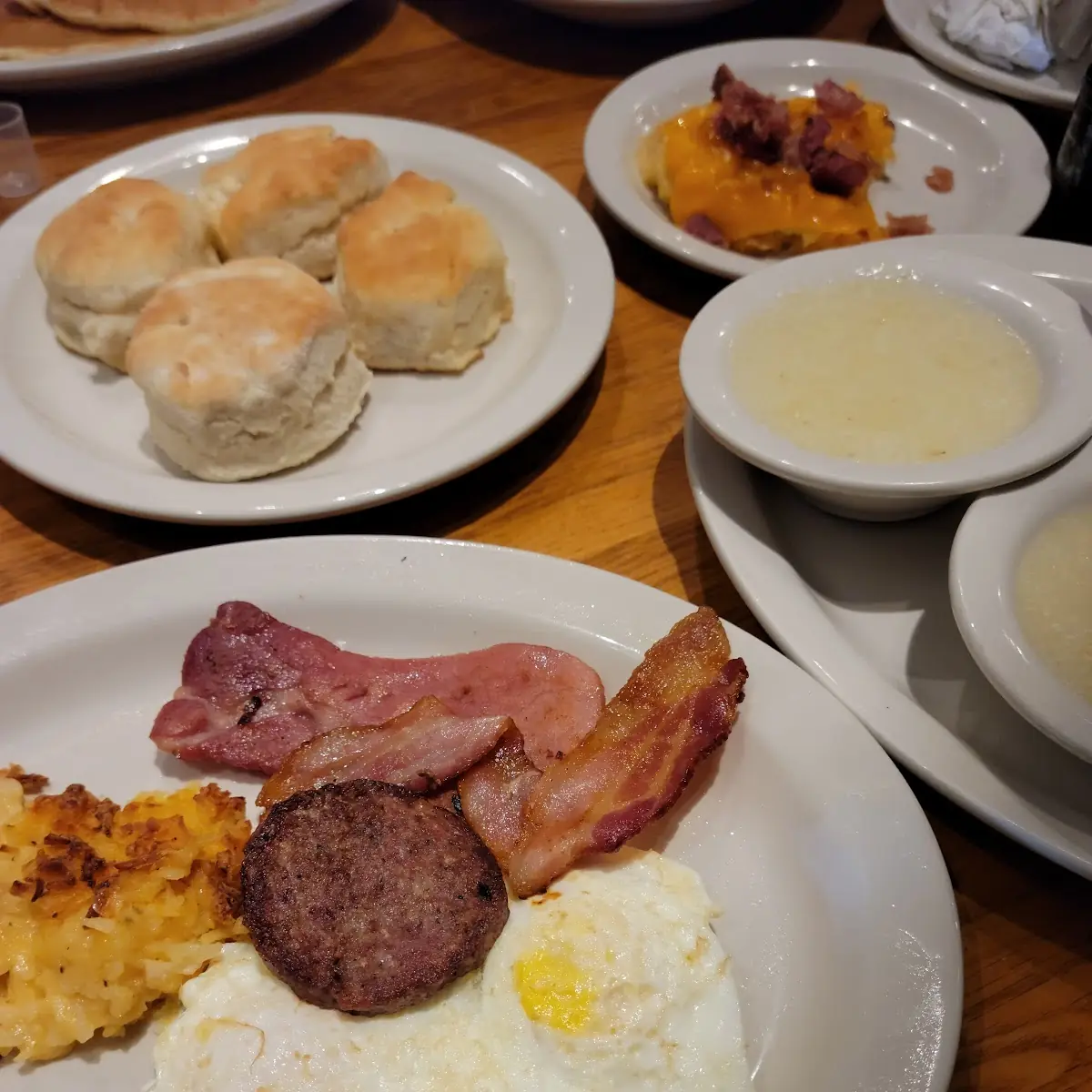 Eggs Topped with Catchup and Crispy Bacon