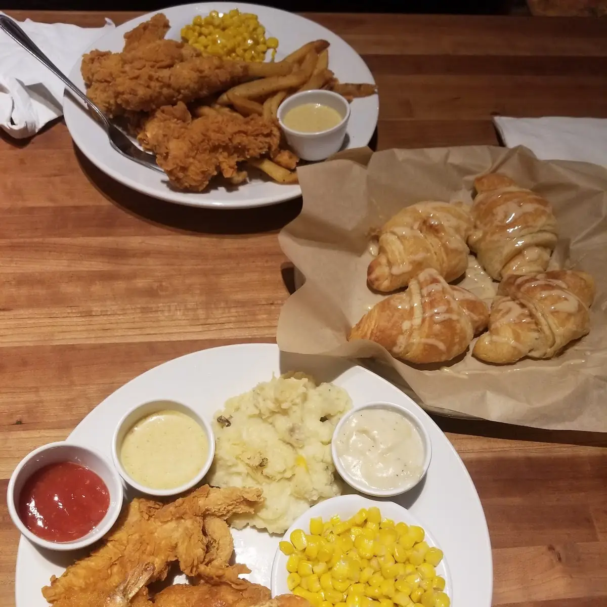 Chicken Tenders and Shrimp Mashed Potatoes