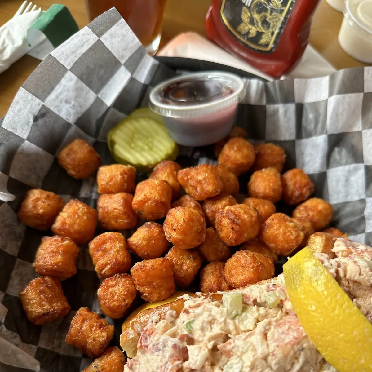 Sweet Potato Tots with Raspberry Melba Sauce