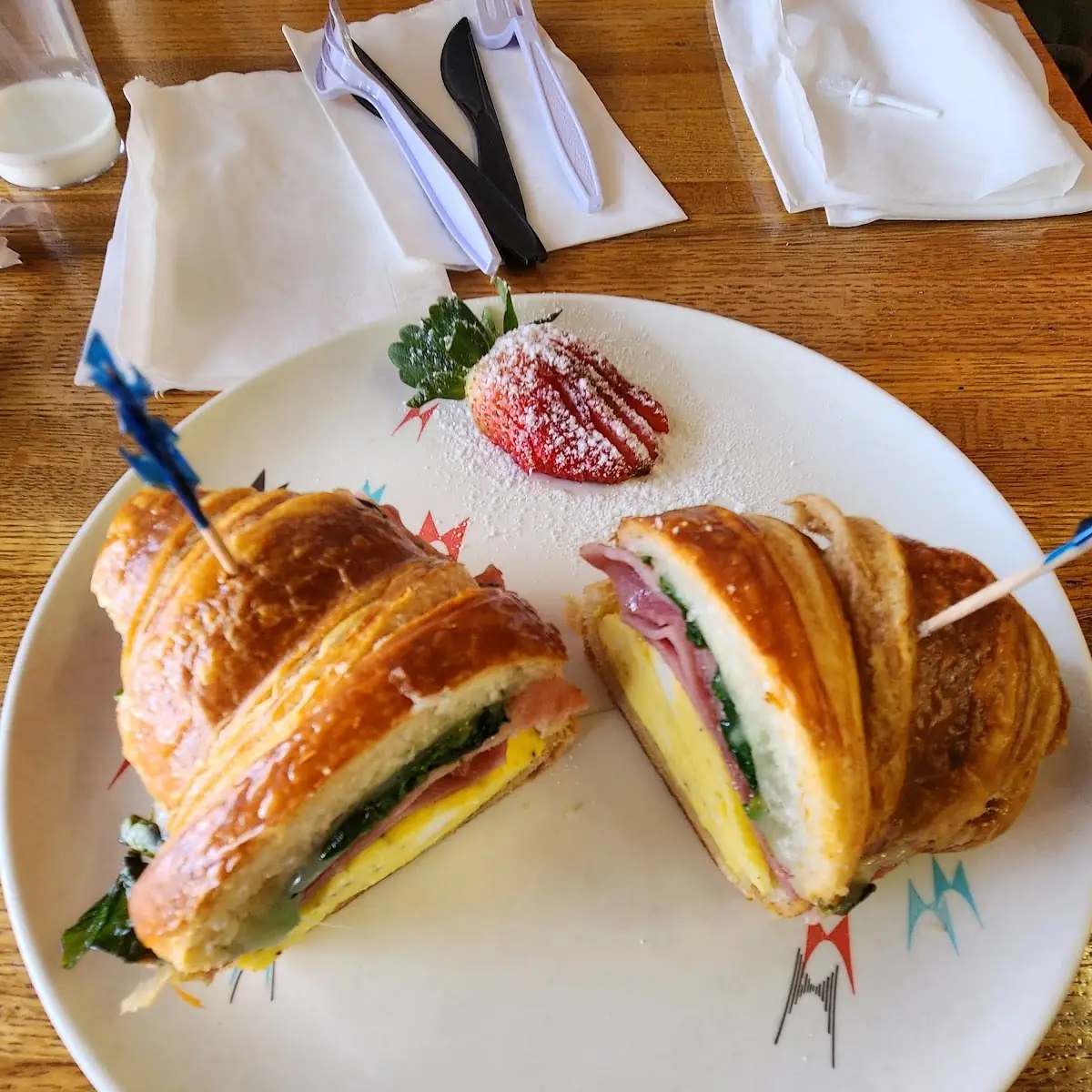 Ham and Cheese Croissant Sandwich
