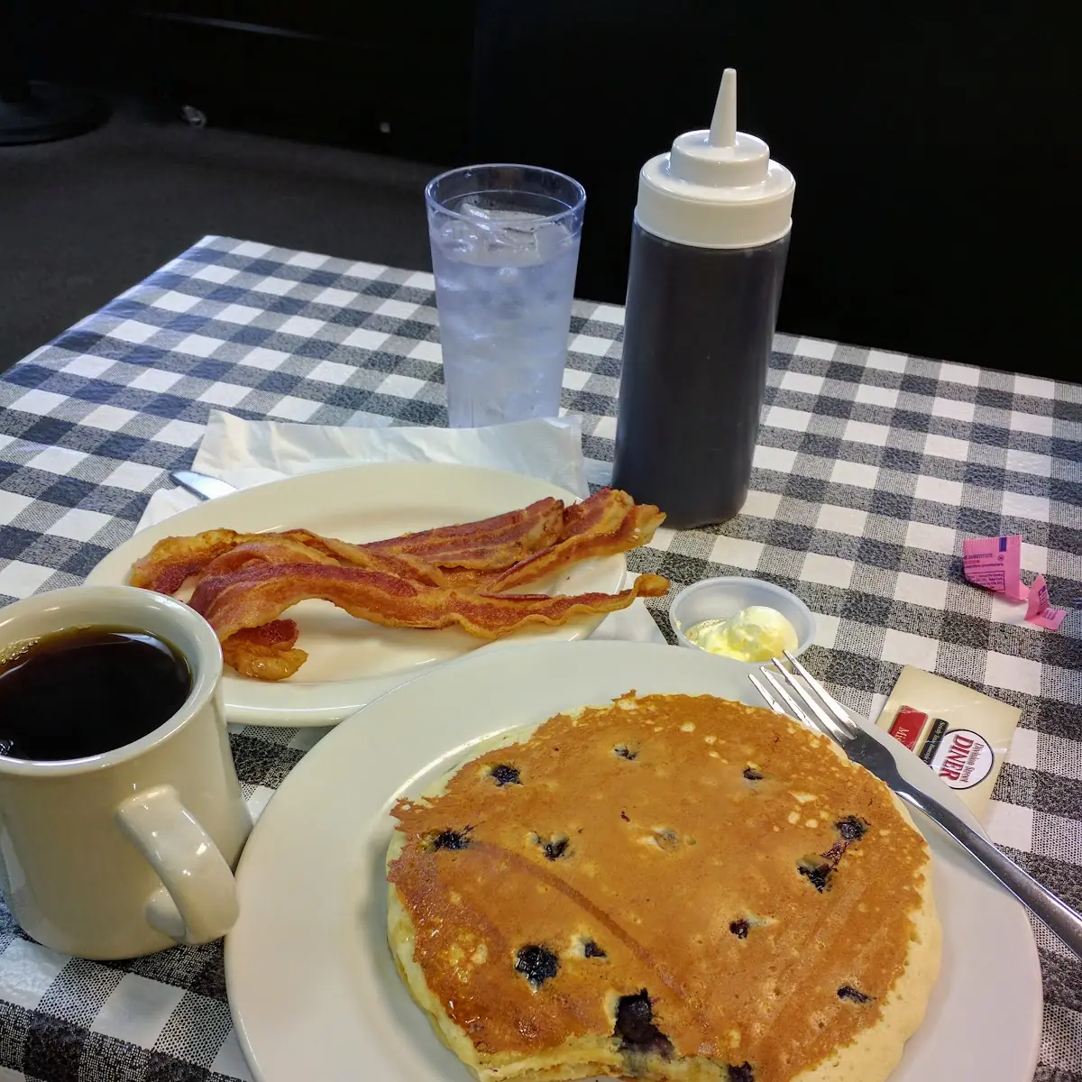 Blueberry Pancakes with Bacon