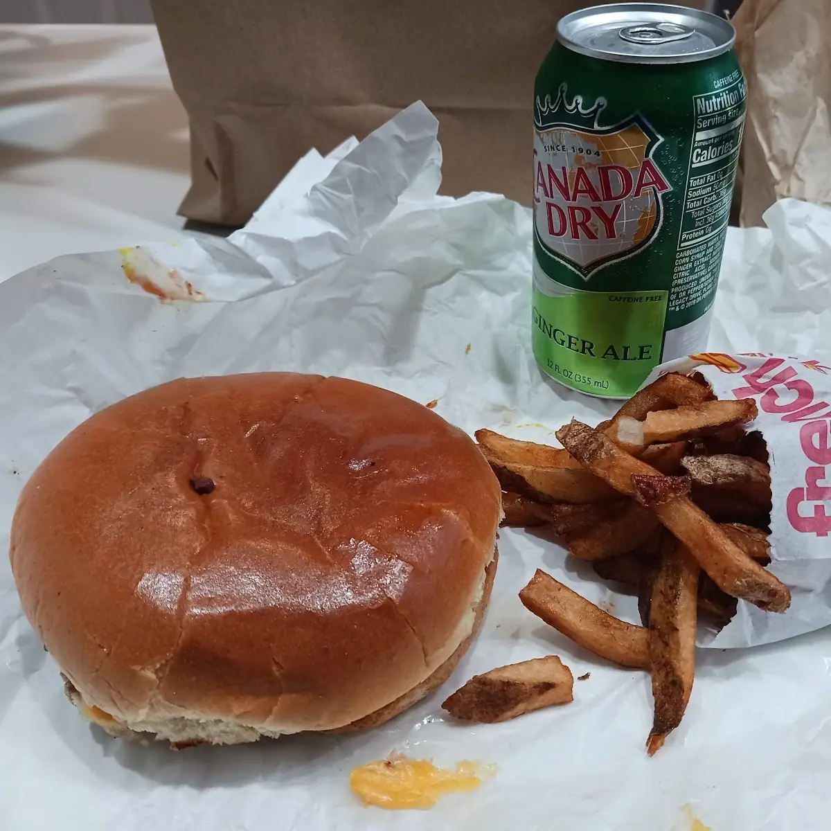 Bacon Cheeseburger and Fries