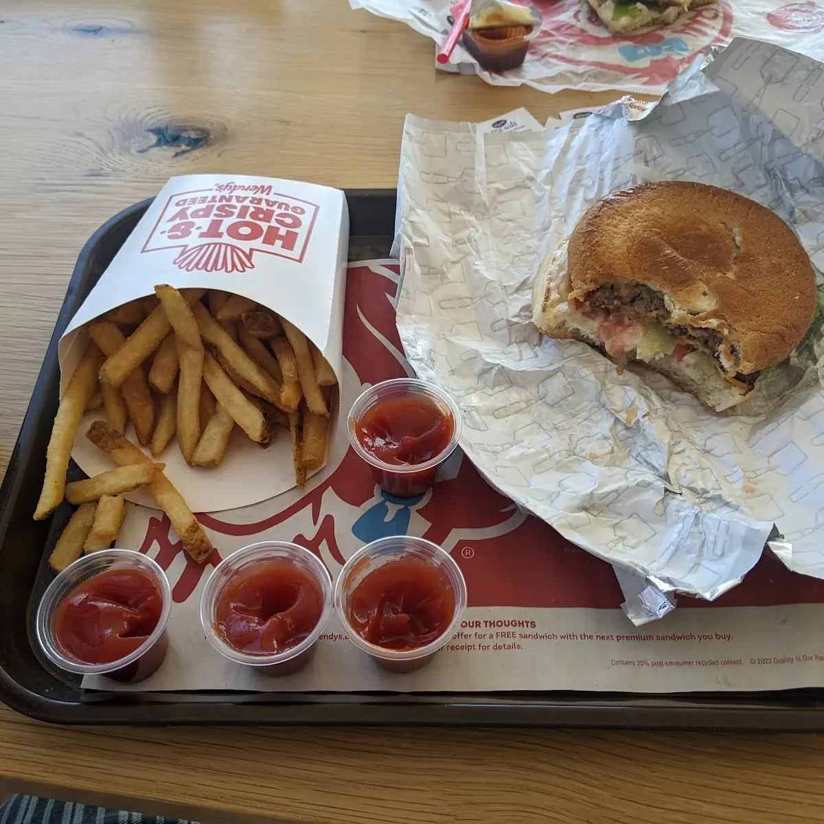 Single Cheese Burger and Fries