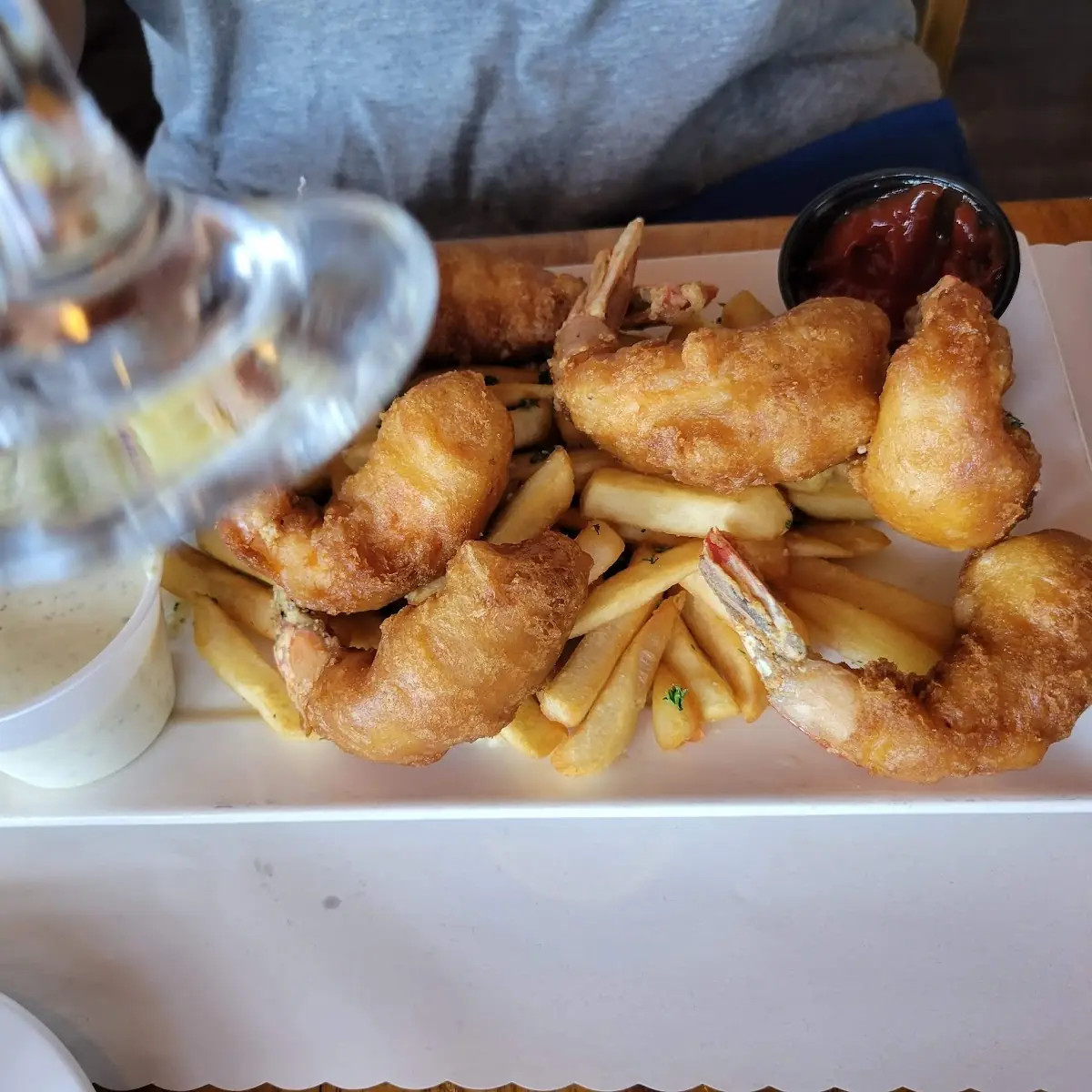 Fish & Chips or Prawns & Chips
