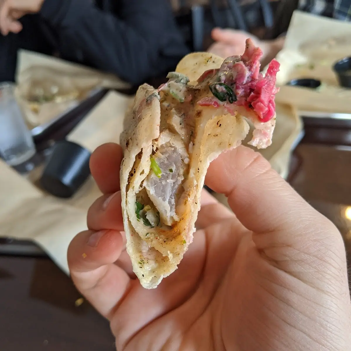 Uncooked Fish Taco
