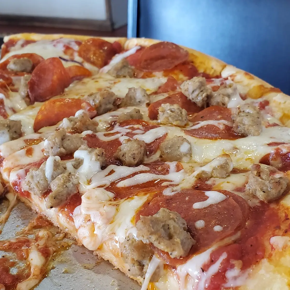 Pepperoni and Sausage Pizza