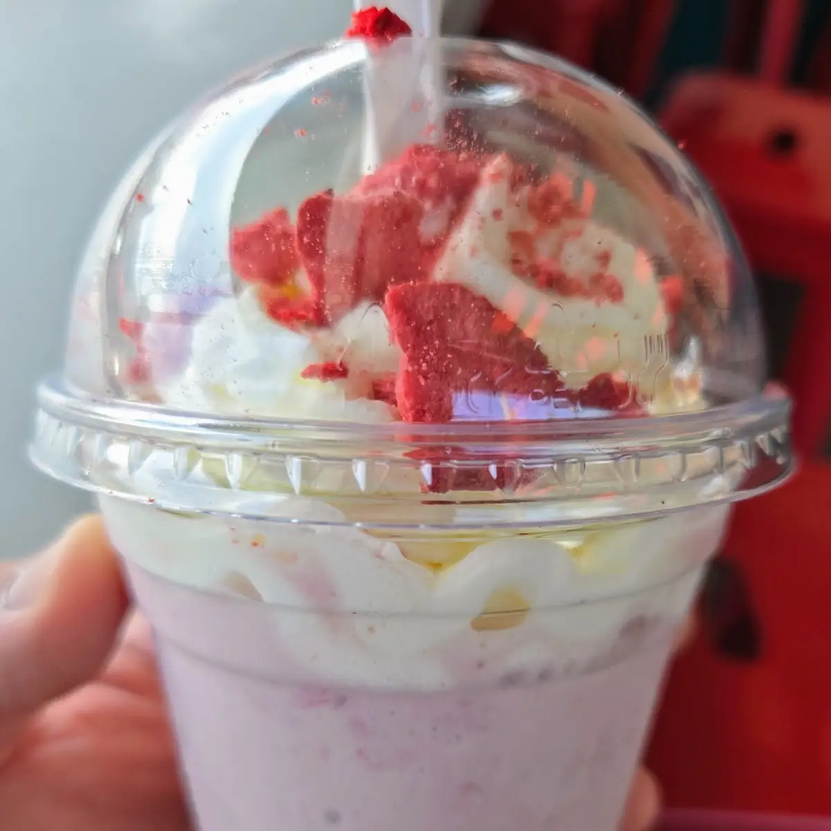 Strawberry Shake with Whipped Cream