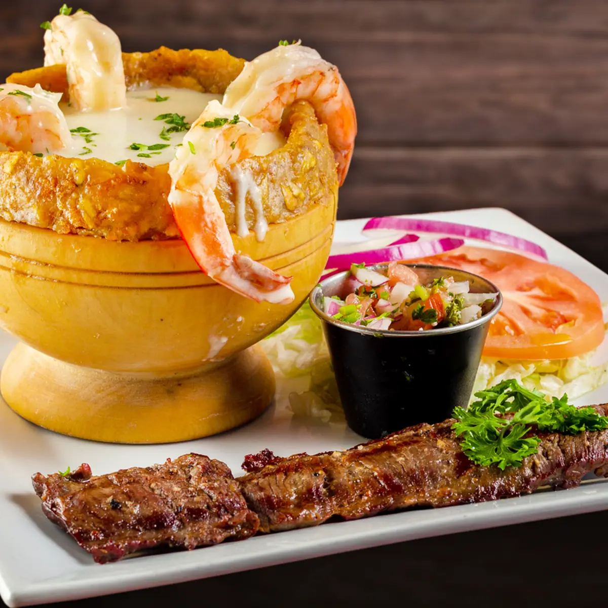 Surf & Turf Shrimp & Picahna