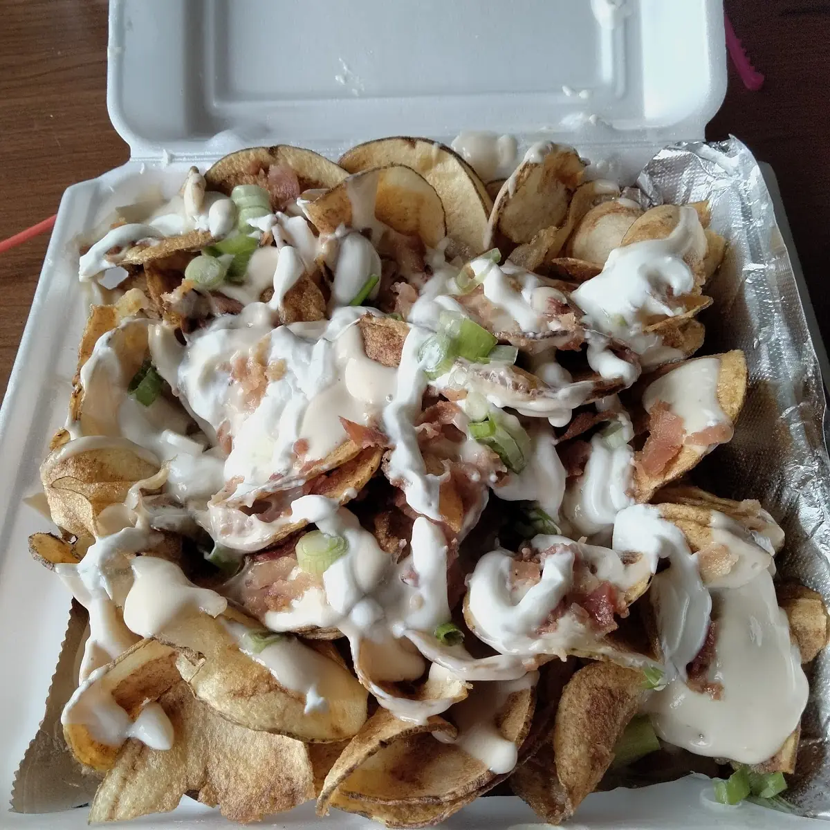 Loaded Volcano w Queso Cheese