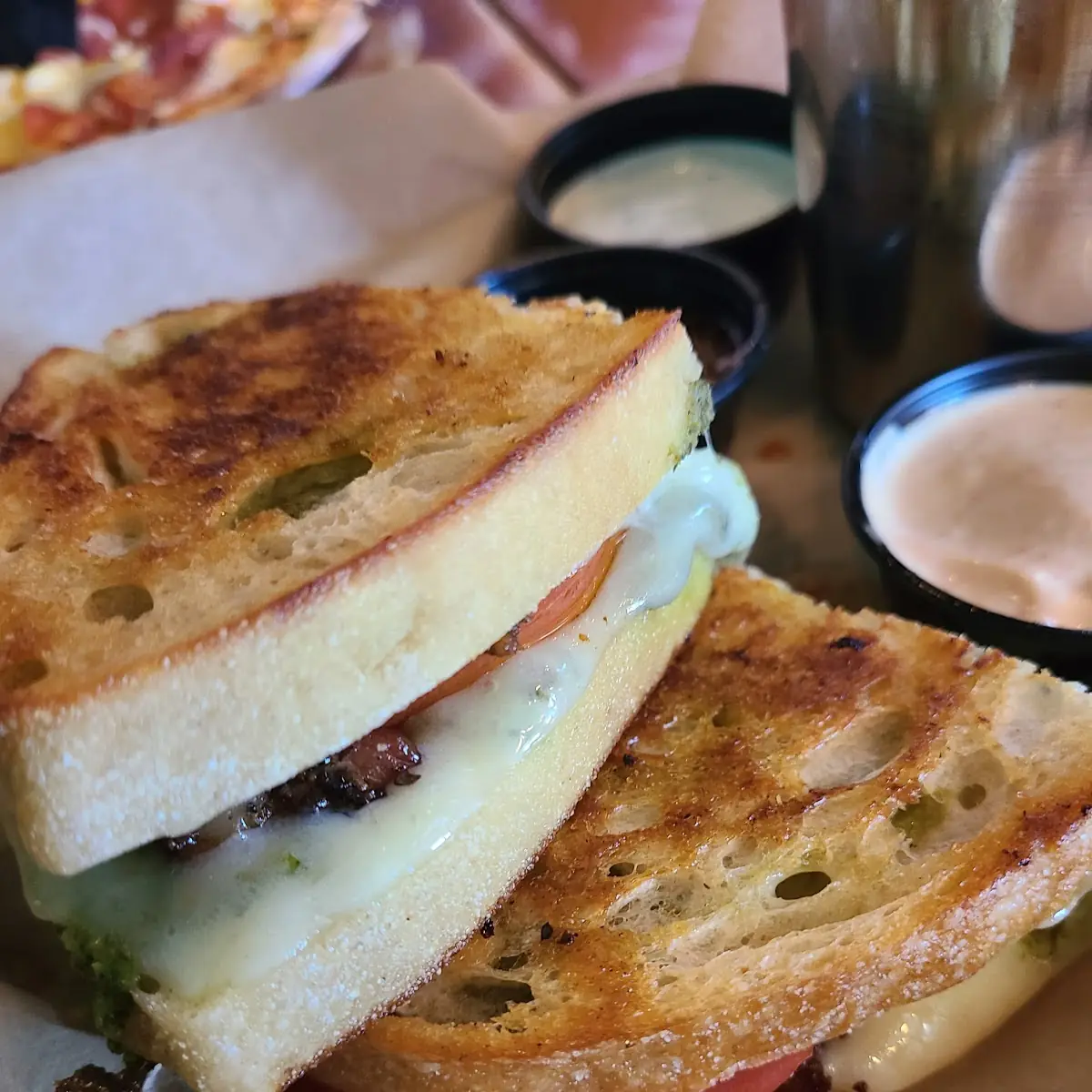 Pesto Caprese Grilled Cheese