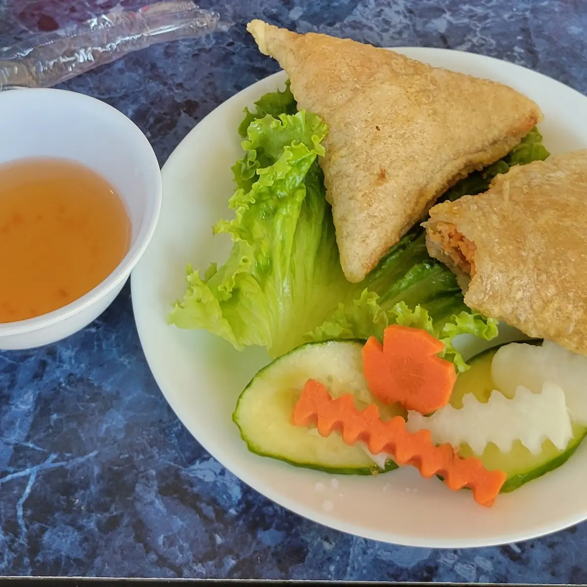 Triangle Fried Shrimp Egg Rolls Cha Gio Tom