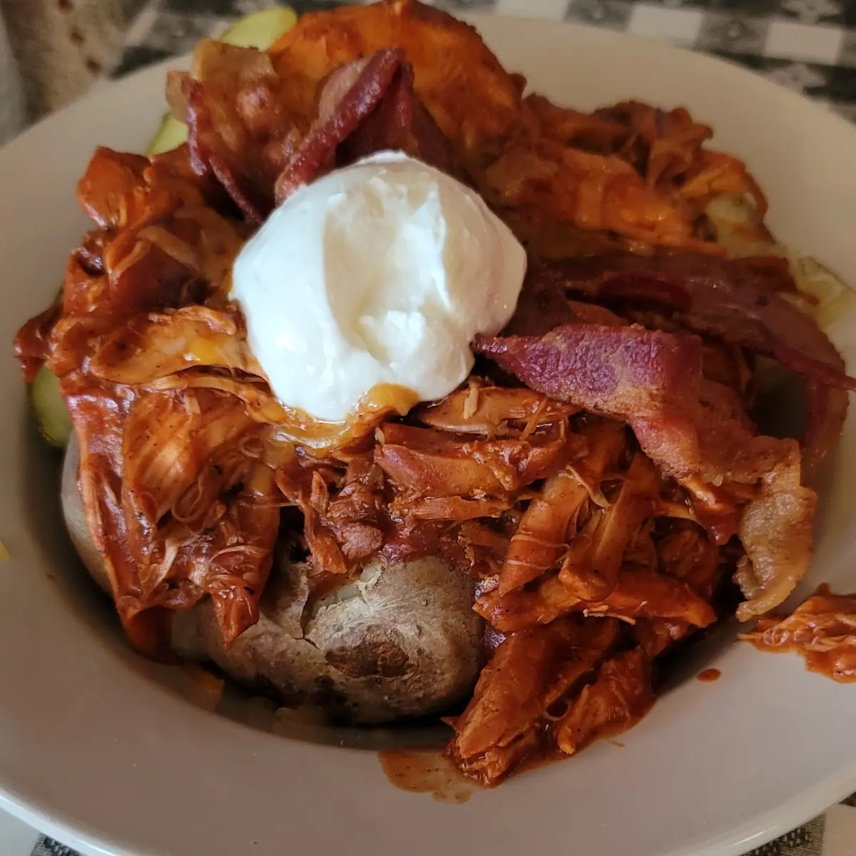 Baked Potatoes with BBQ Chicken
