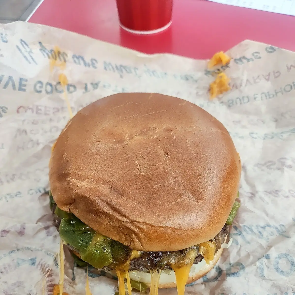 Double Bacon Cheeseburger with Hatch Green Chile