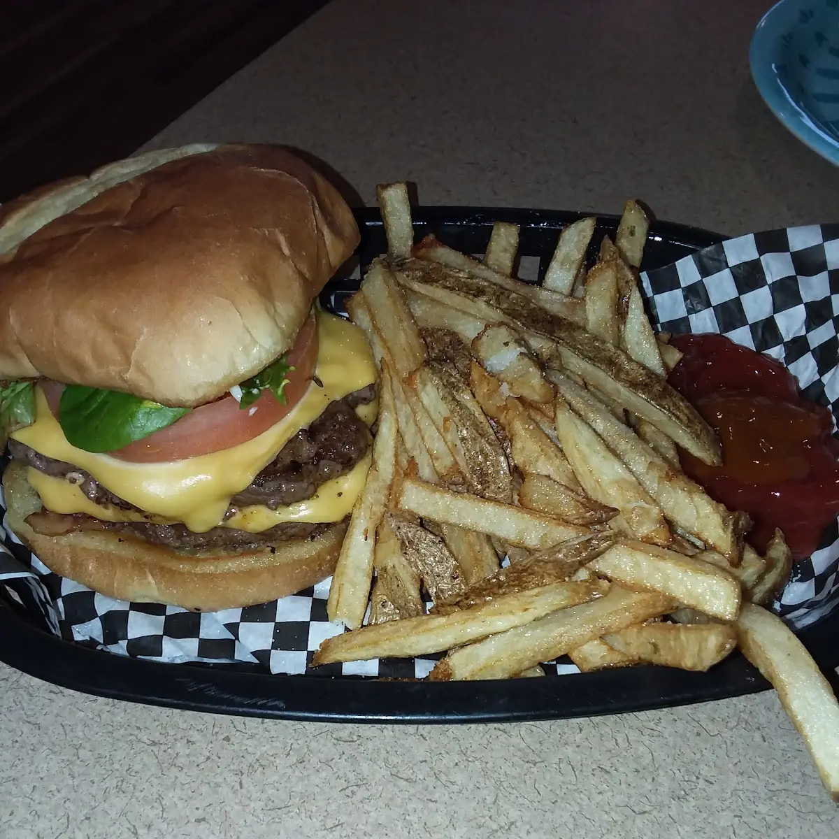 Double Cheeseburger and Fries