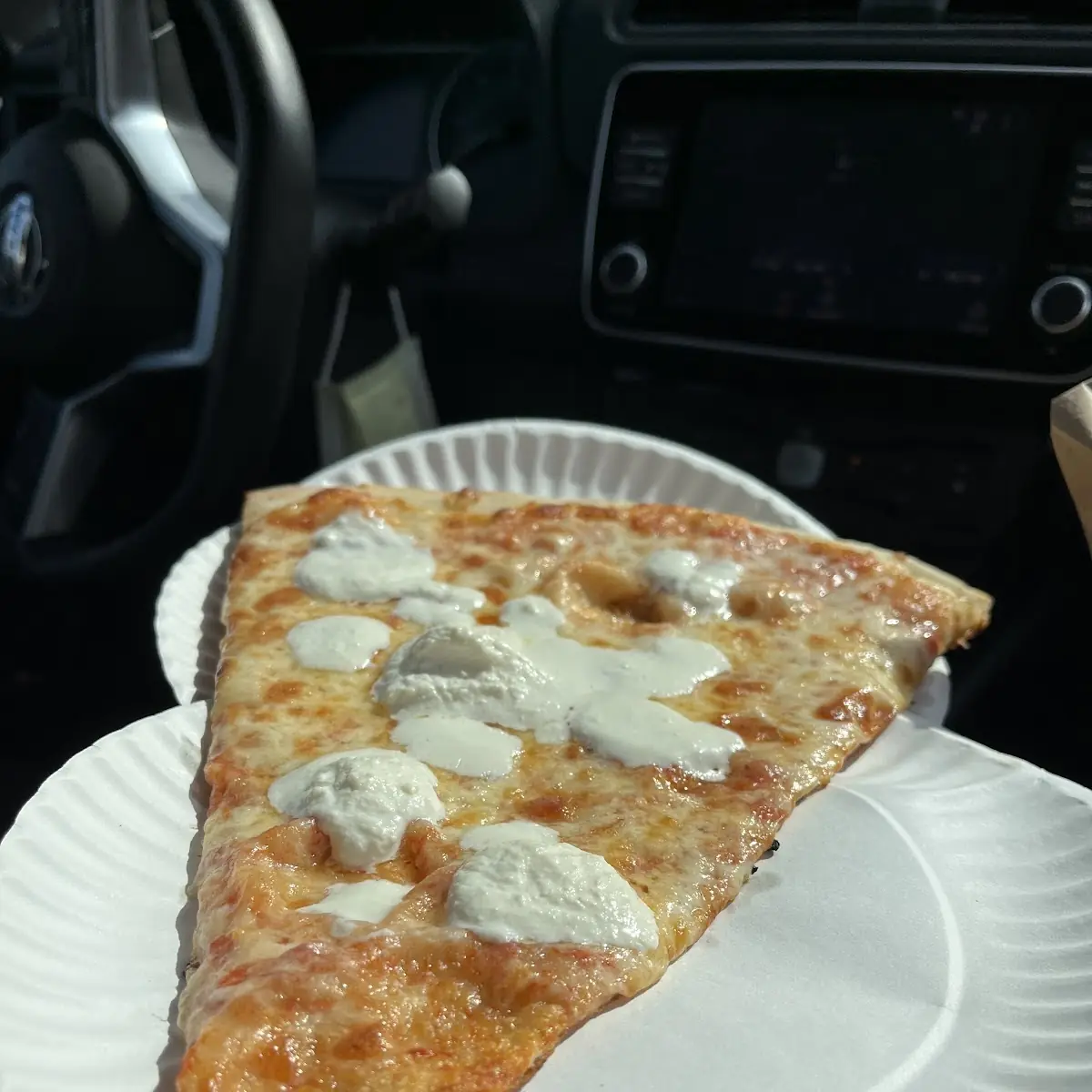 Ricotta Cheese Pizza Slice