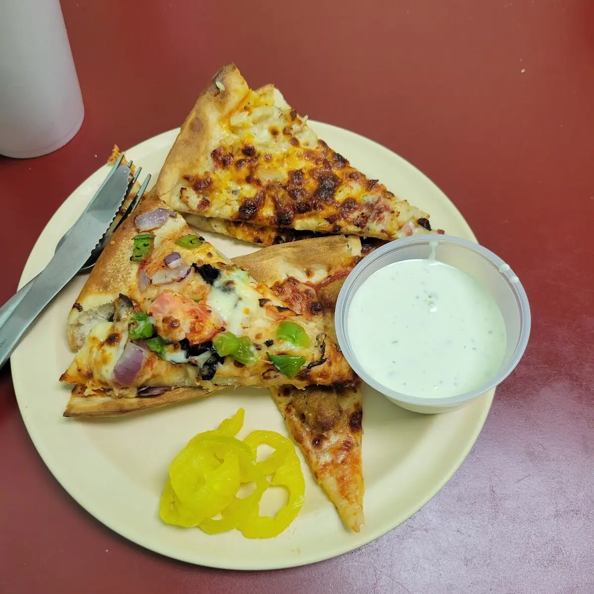 Pizza and Ranch Dressing