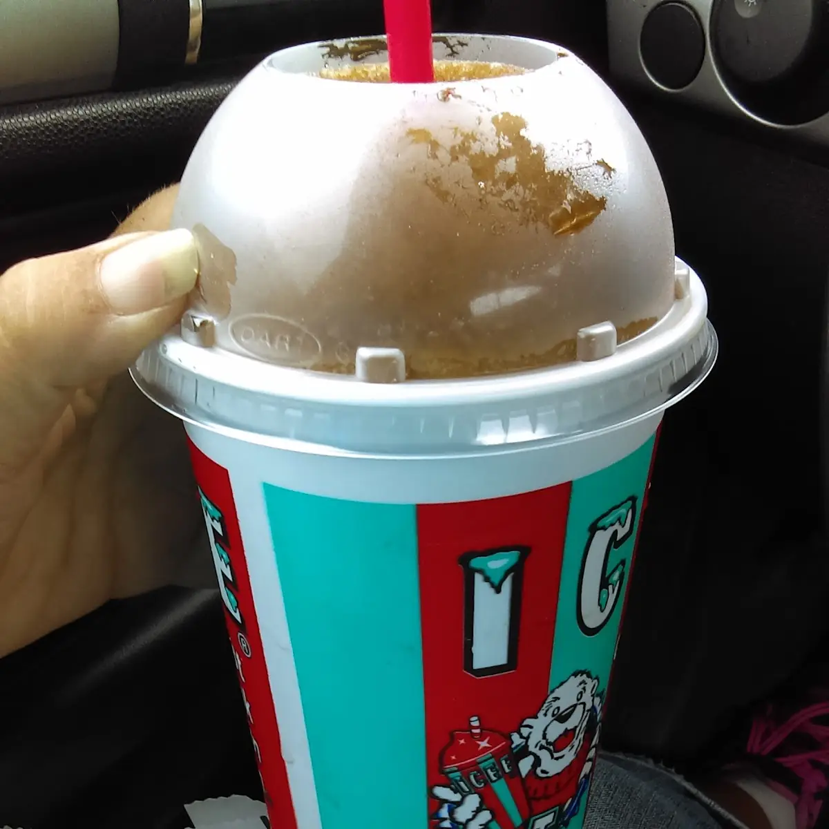 Pepperoni Pizza Stick and Coke Icee