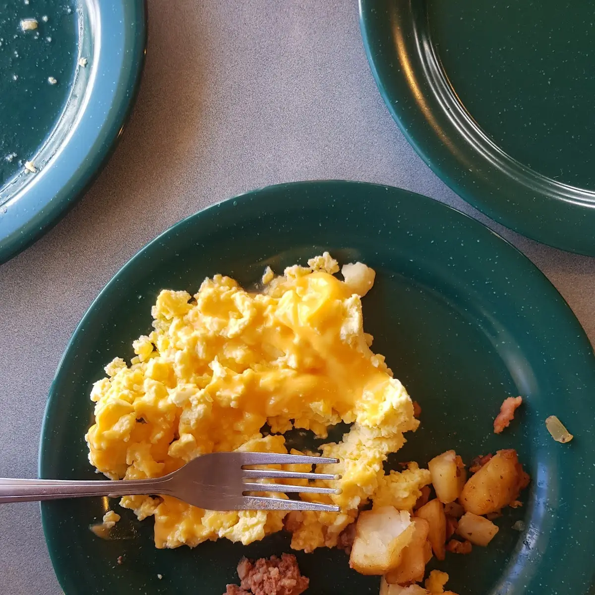 Scrambled Eggs and Corned Beef Hash