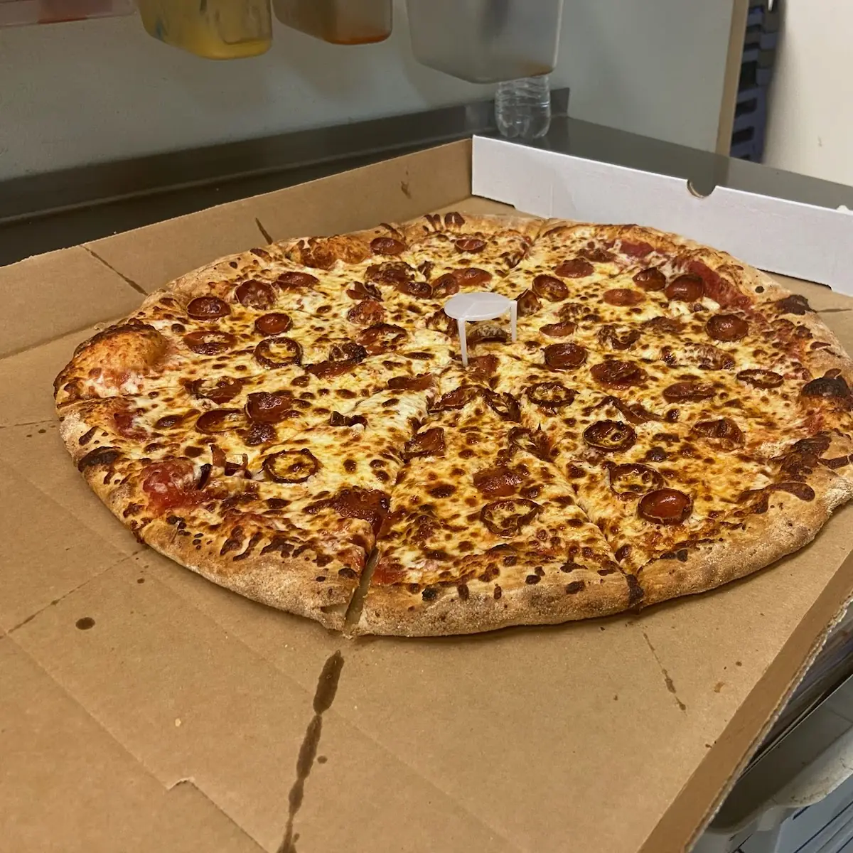 Cheddar Cheese Pepperoni Pizza
