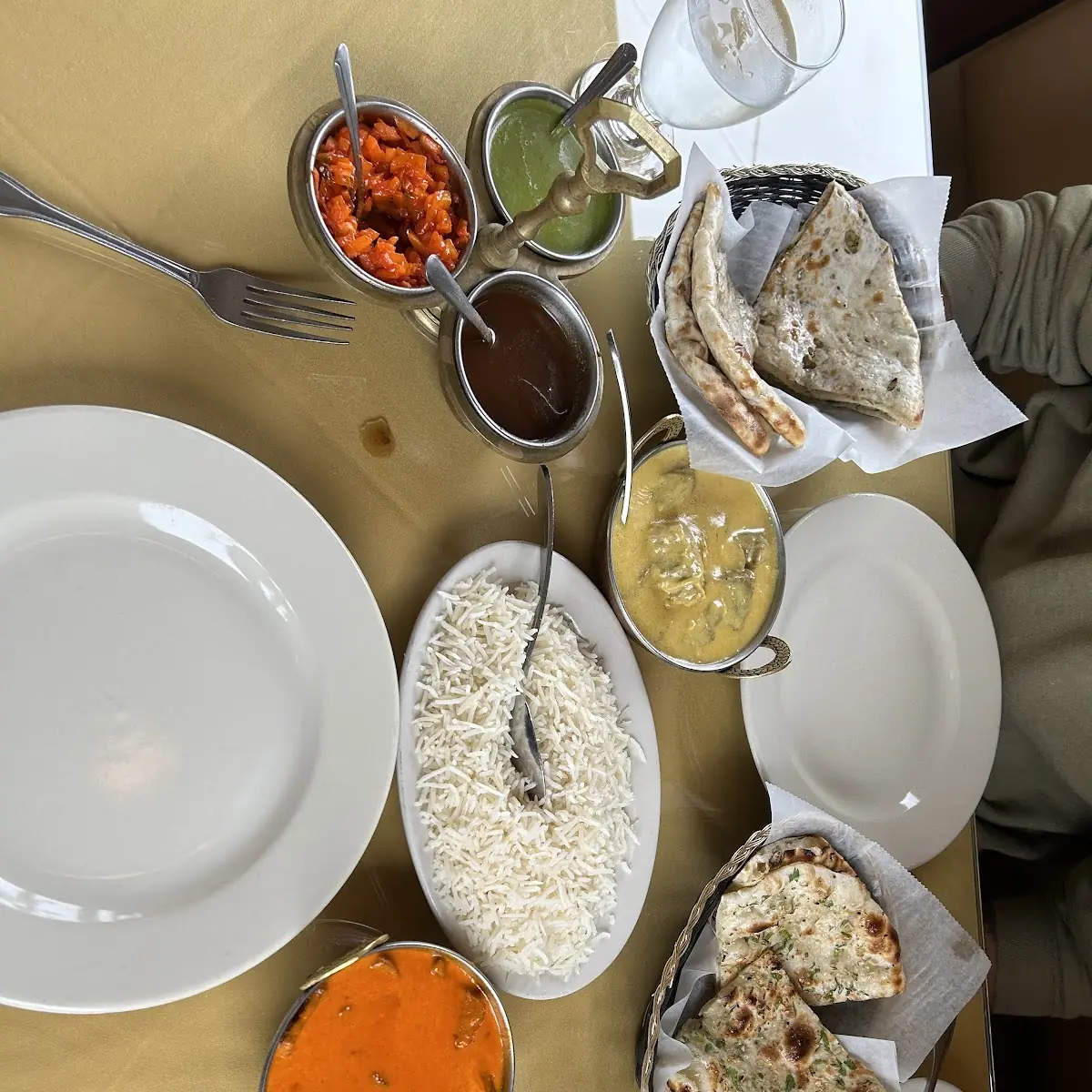 Butter Chicken Rice and Naan