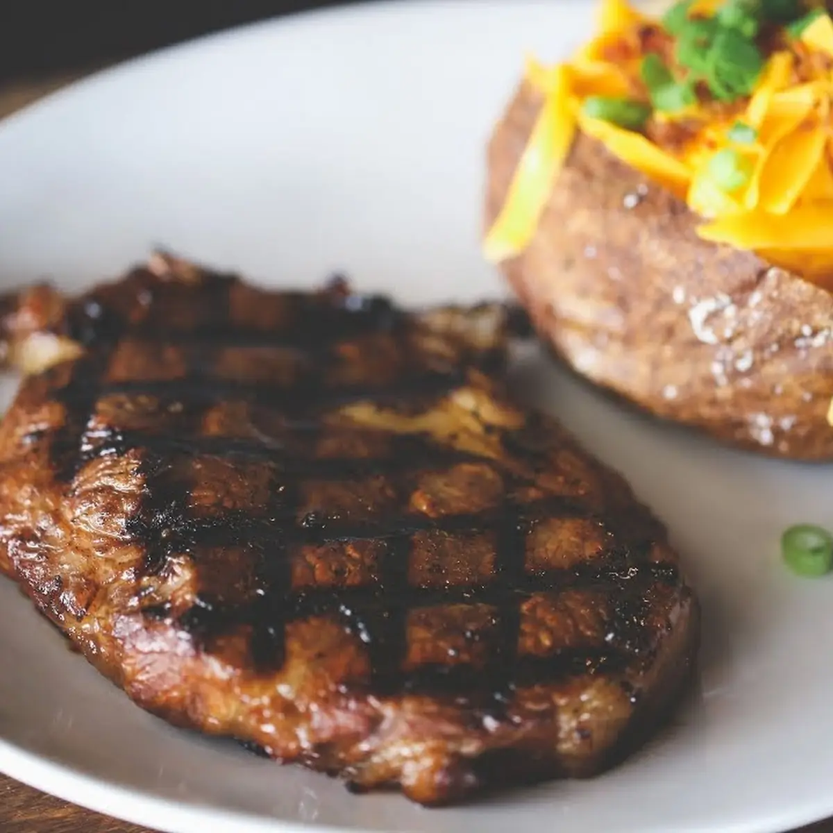 Black Jack Special Steak Loaded Baked Potato