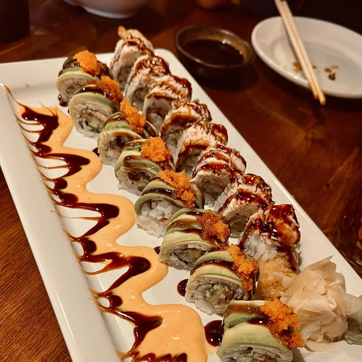 Spider Roll and Spicy Tuna Roll