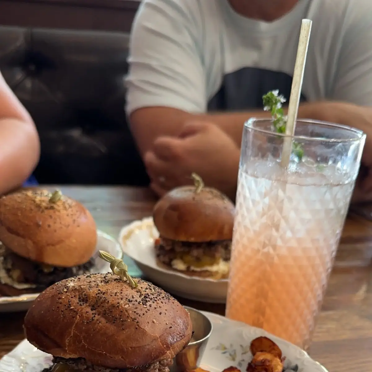 Lamb Smash Burger Crispy Potatoes and Fry Sauce