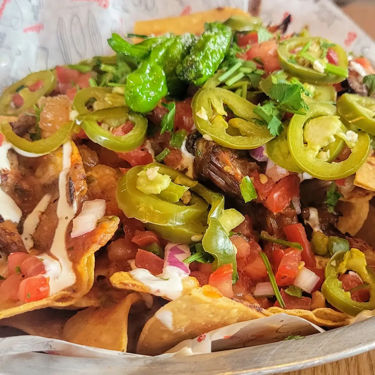 Nachos Supreme with Carnitas