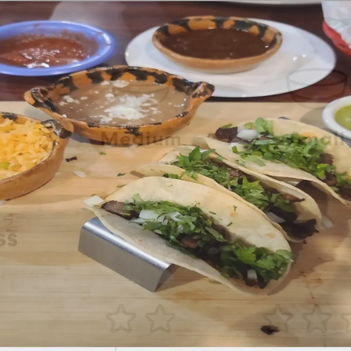 Steak Tacos Rice & Beans