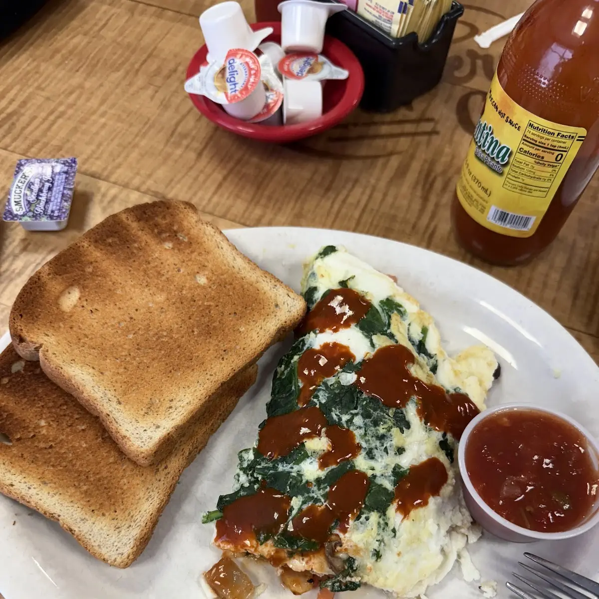 Egg White Omelette with Spinach