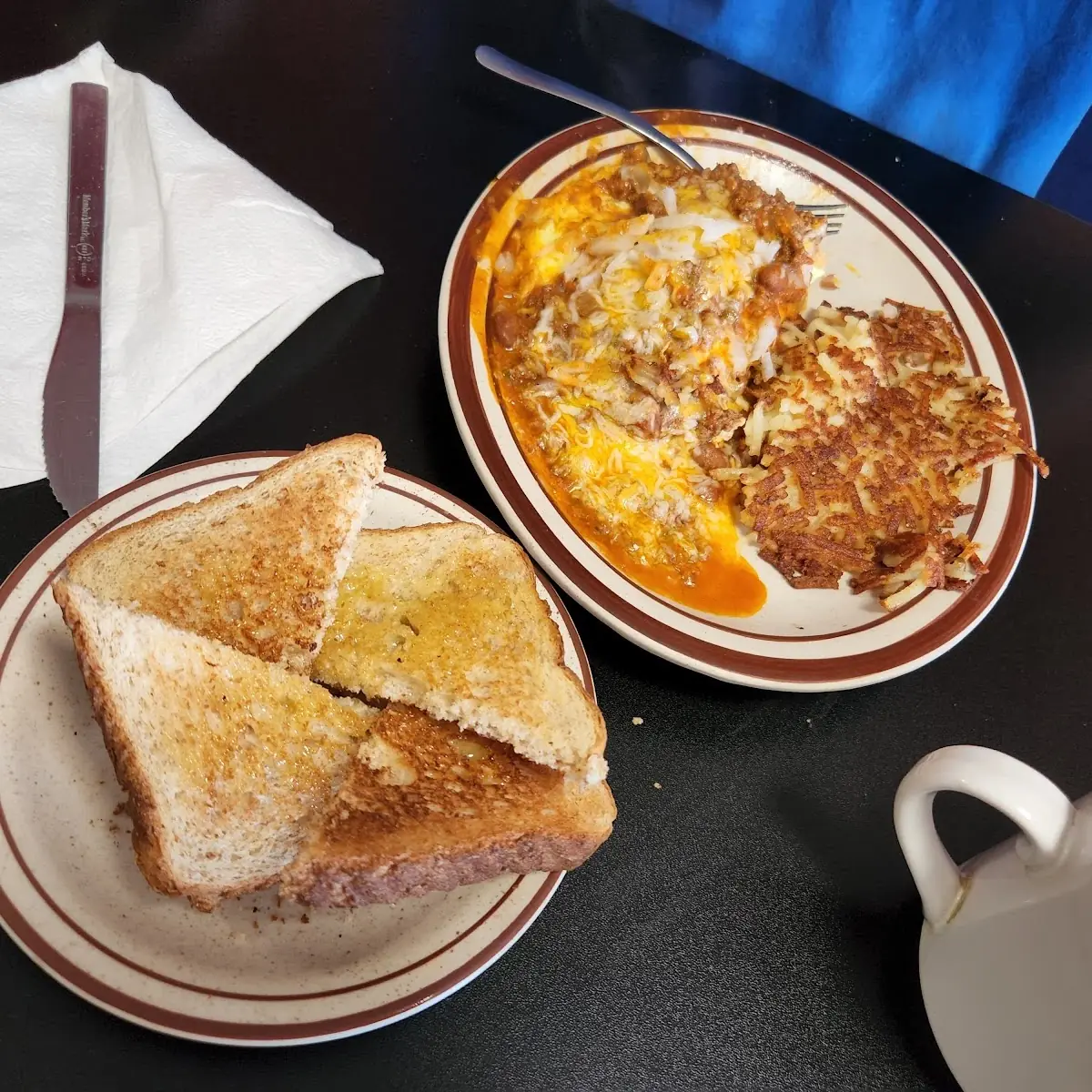 Hash Browns and One Toast