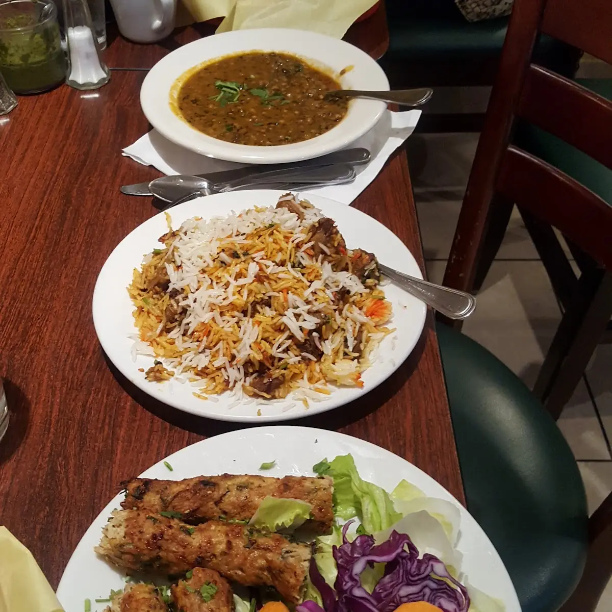 Seekh Kabab Goat Biryani Daal Makhani