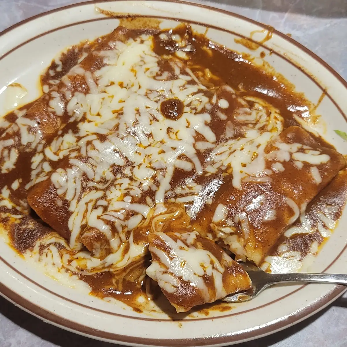 Chili Relleno and Asada Enchiladas