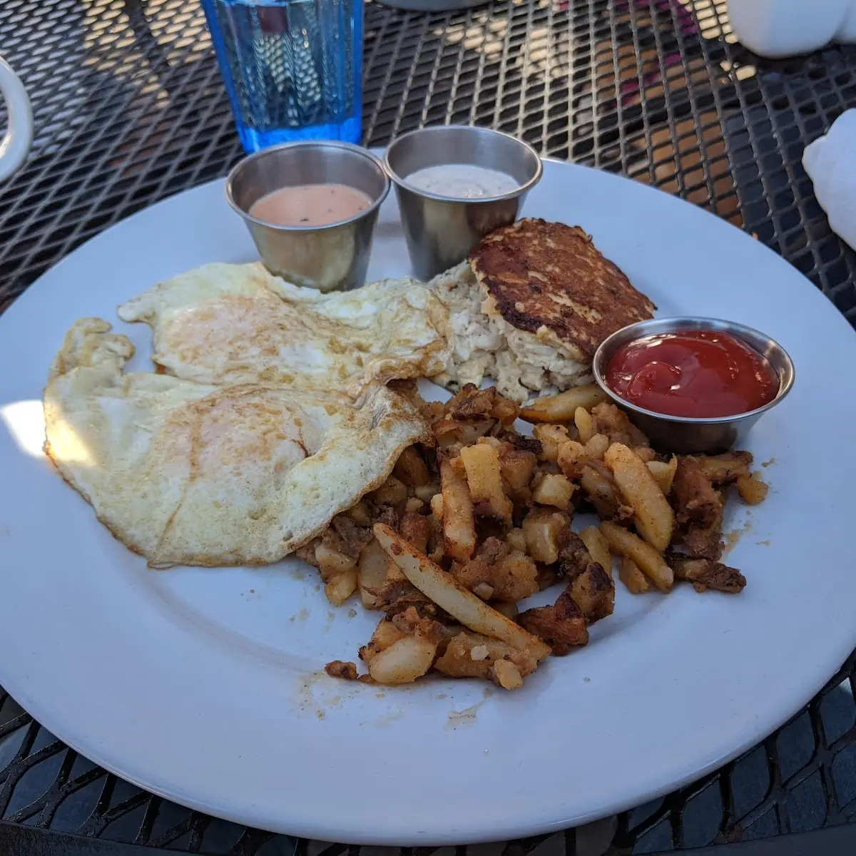 Crab Cake and Eggs
