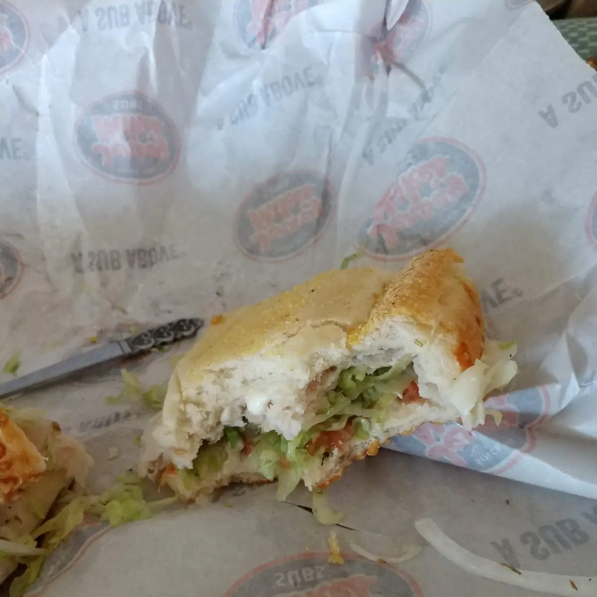 Barely Any Turkey Sandwich and Dried Out Cheese Bread