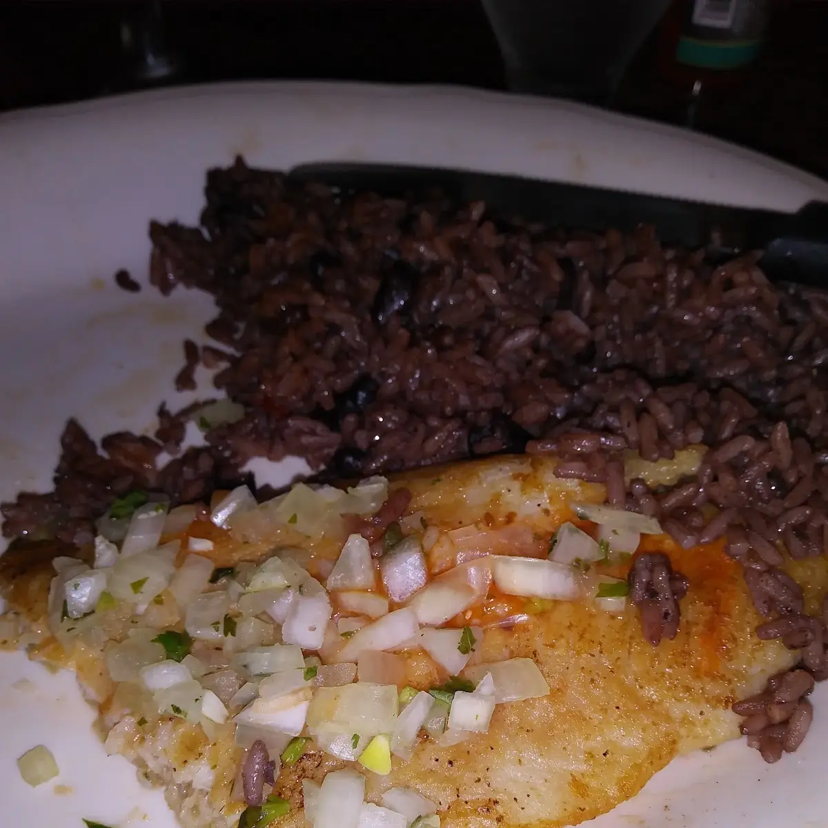 Baked Fish w Black Beans & Rice