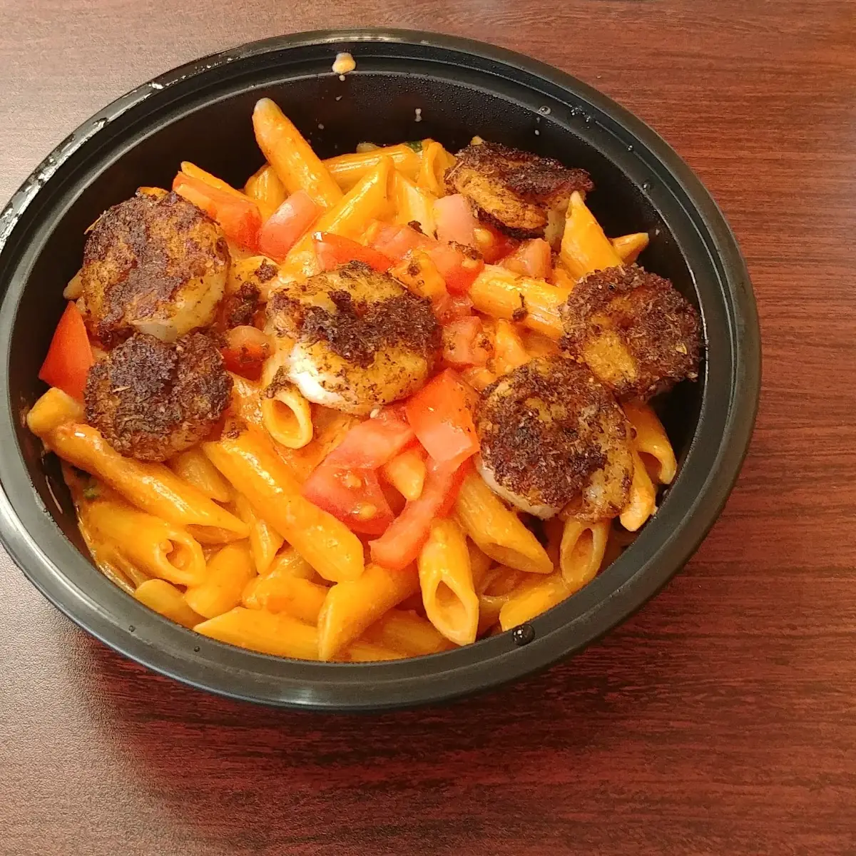 Blackened Shrimp and Penne Pasta with Vodka Sauce
