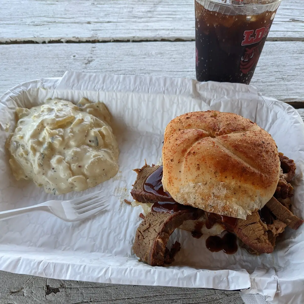 Sliced Brisket Sandwich