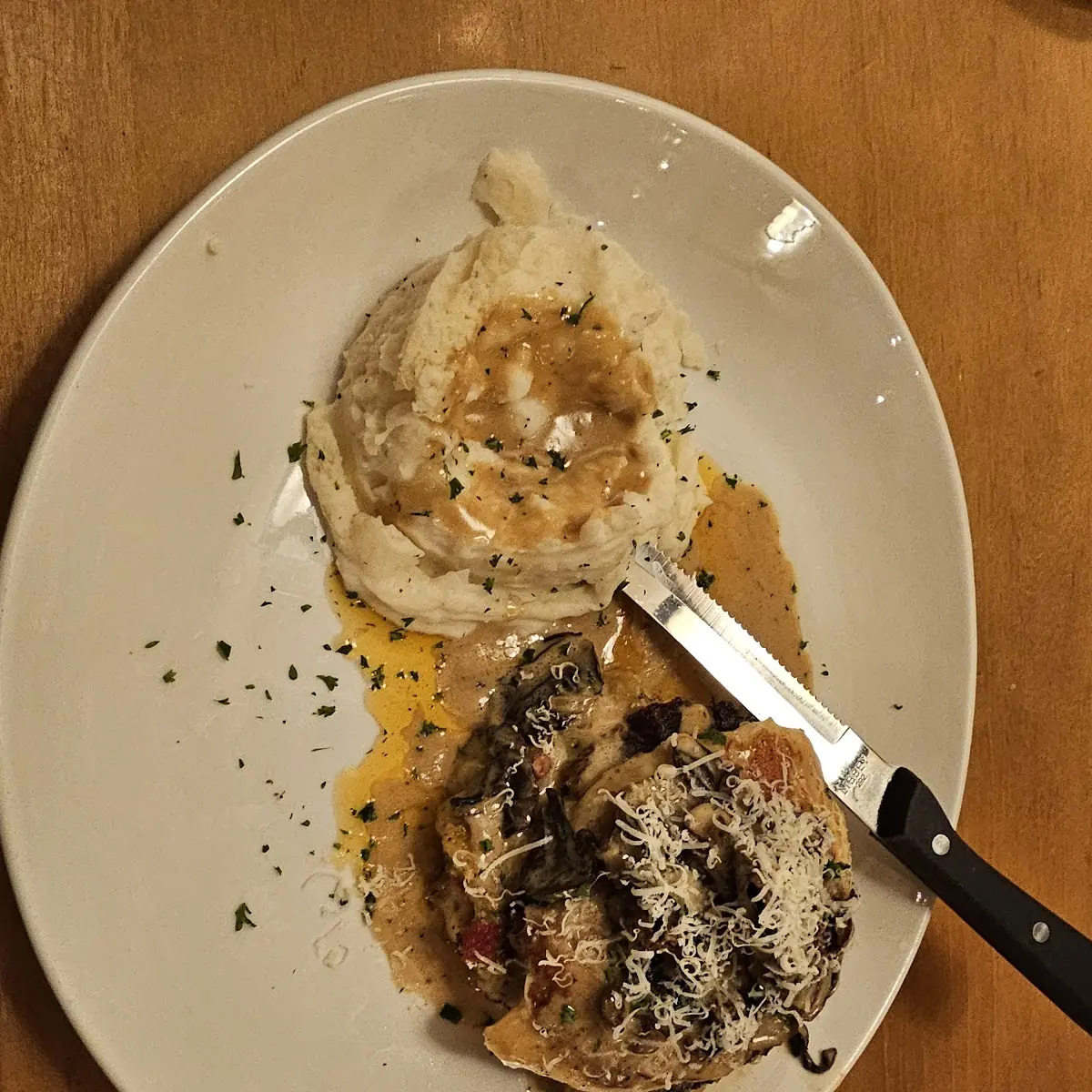 Chicken Marsala with Mashed Potatoes