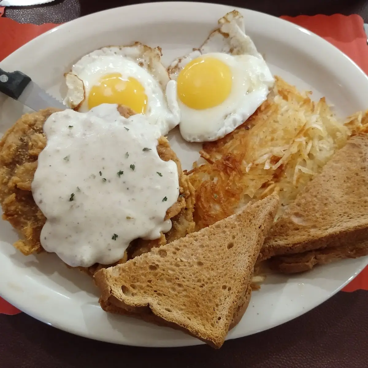 Chicken Fried Steak with Eggs