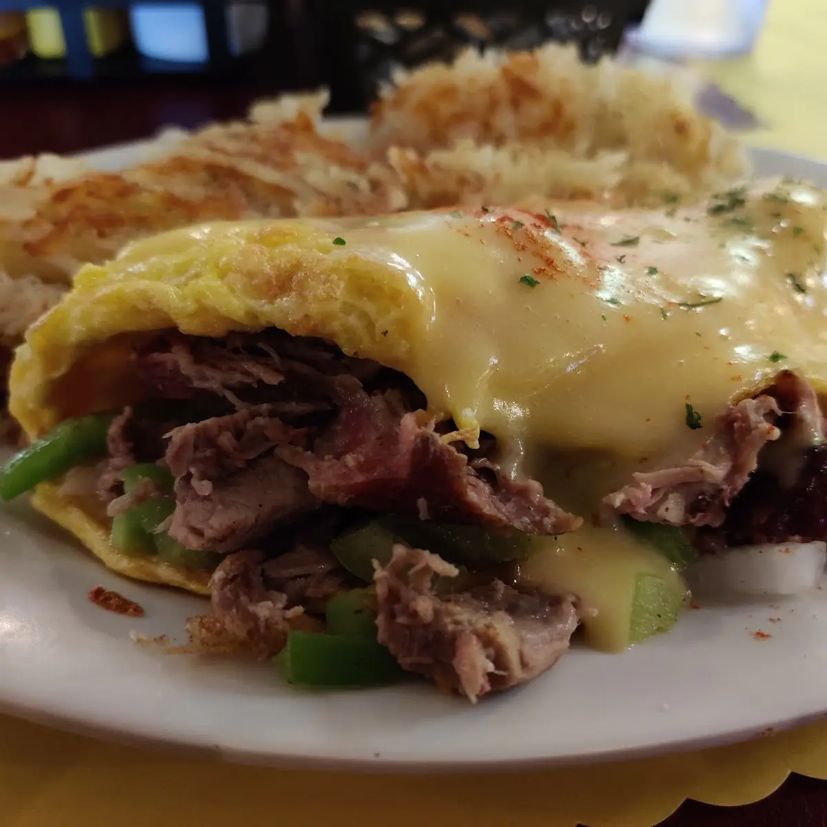 Green and Gold Omelette