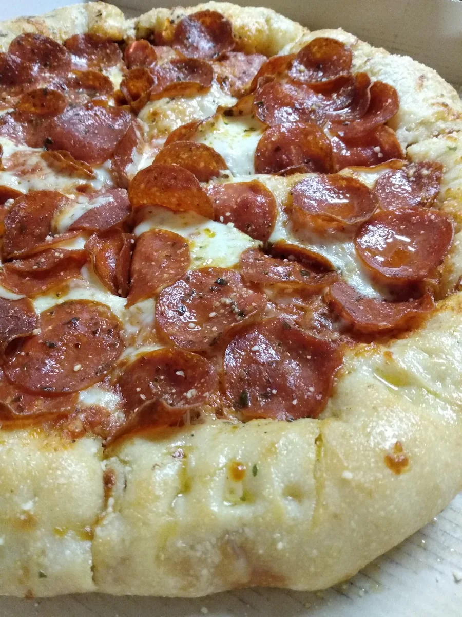 Pepperoni and Cheese Stuffed Crust Pizza