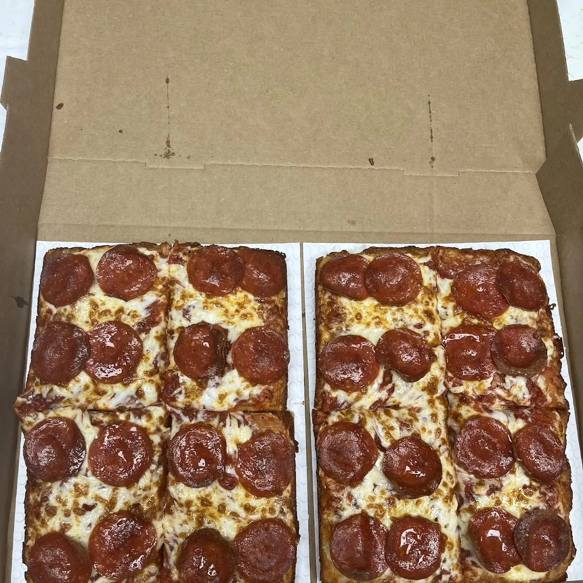 Thin Crust Custom Spicy Pepperoni Black Olive