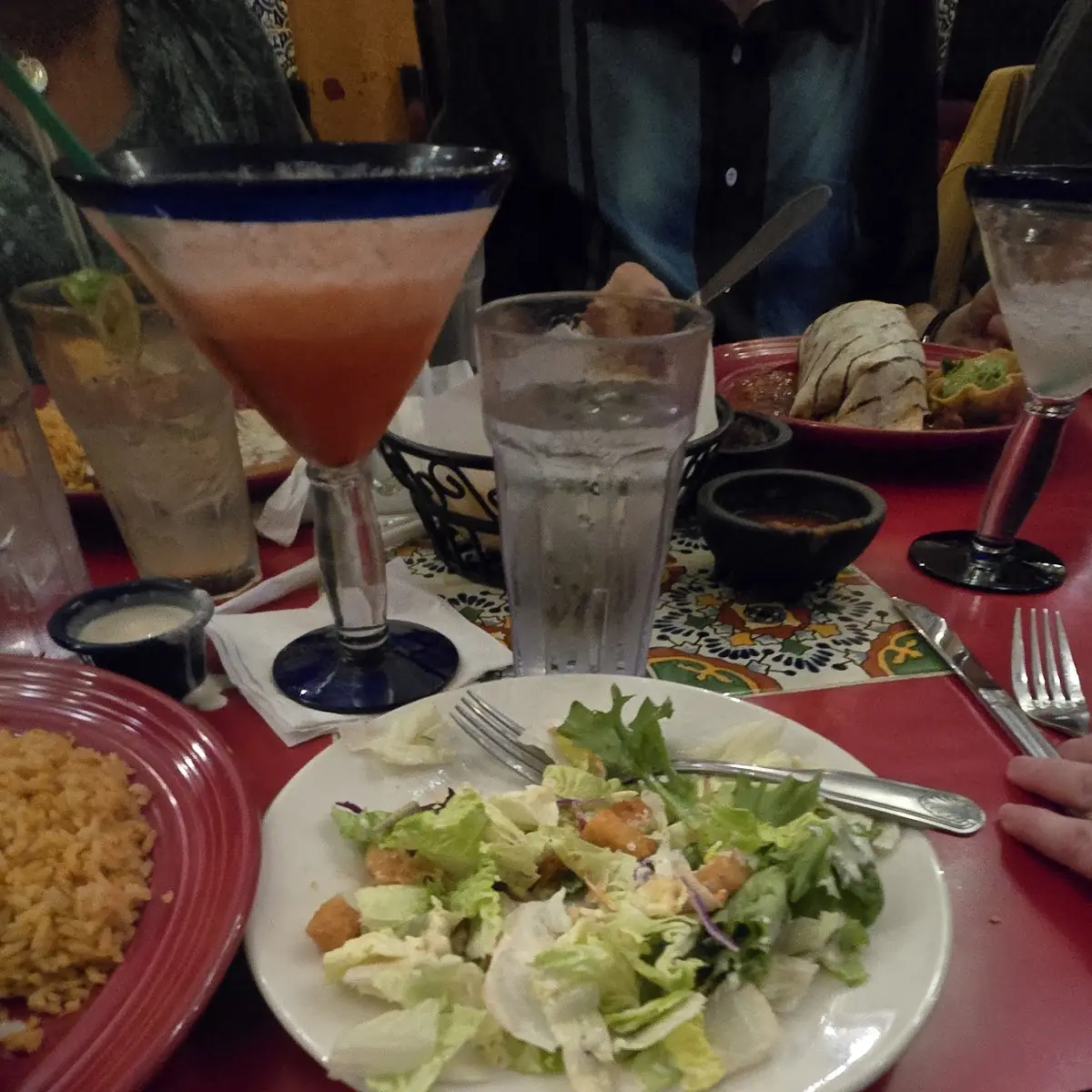 Chicken Burrito and Chips and Salsa