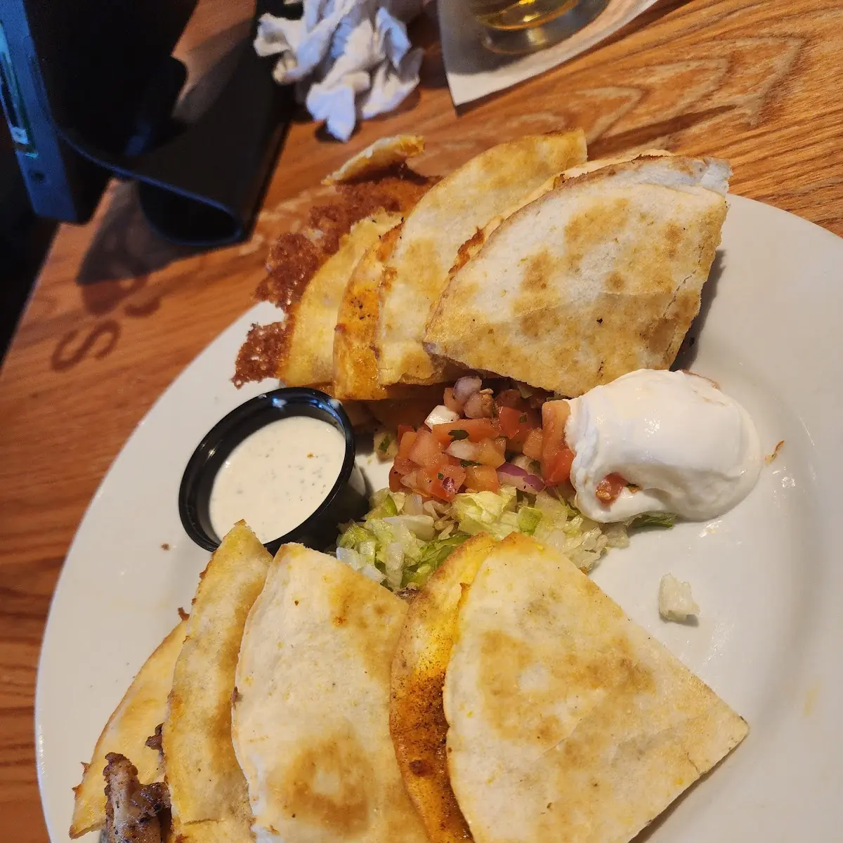 Bacon Ranch Chicken Quesadillas