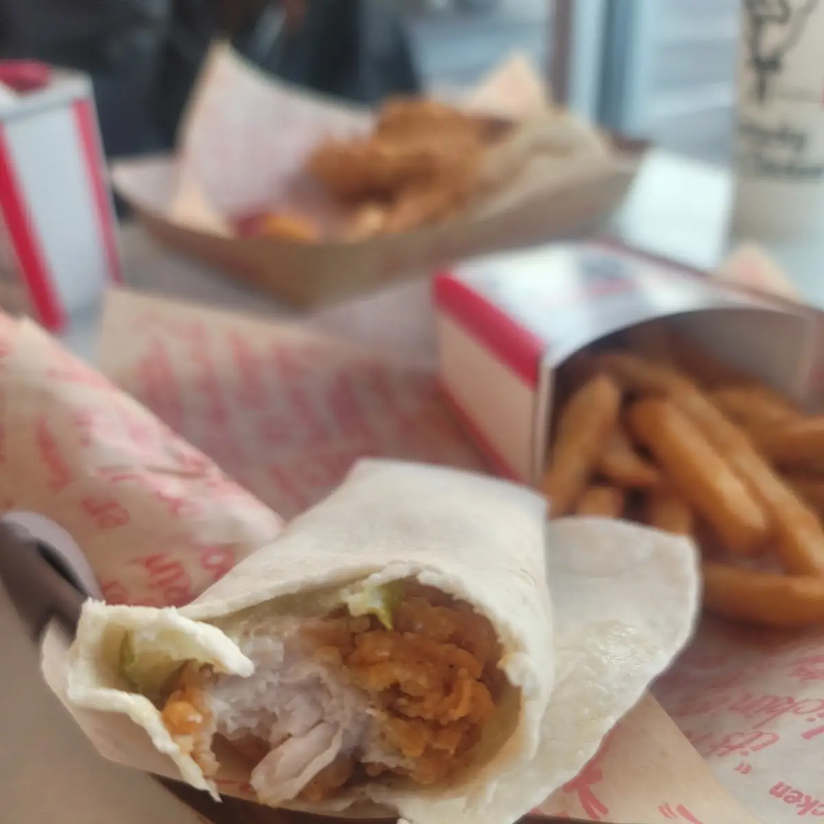 Chicken Wrap & Fries