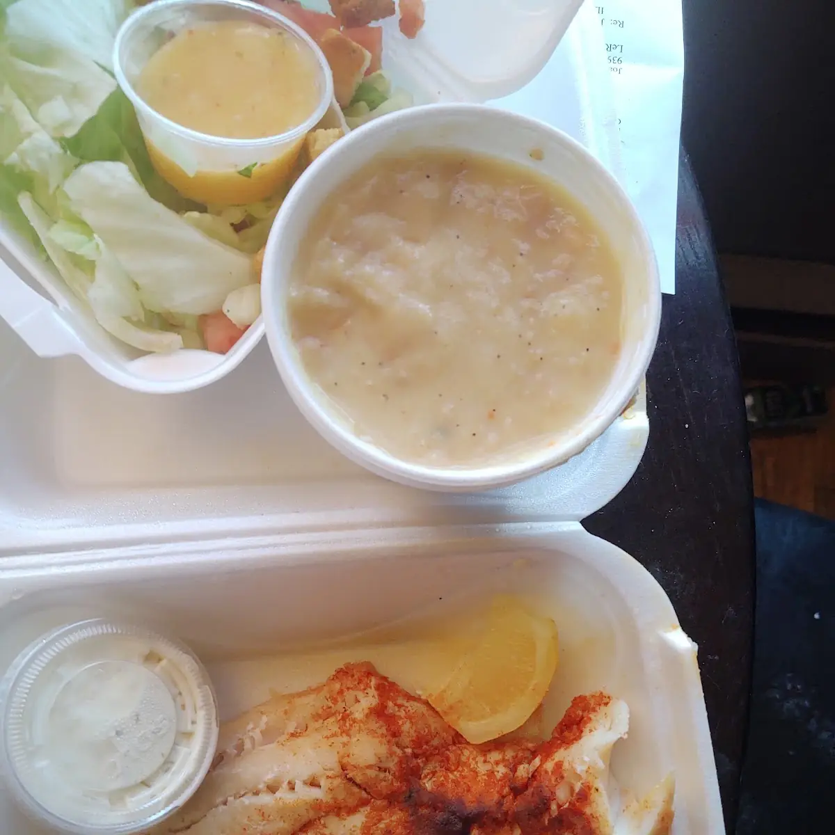 Fish Fry with Clam Chowder Soup