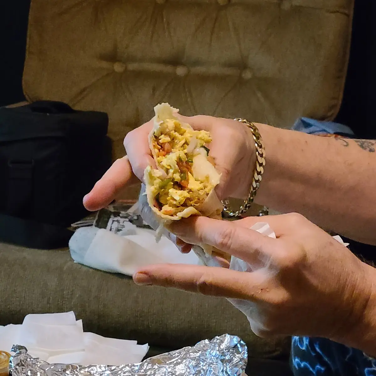 Chimichanga Chicharron Breakfast Burrito