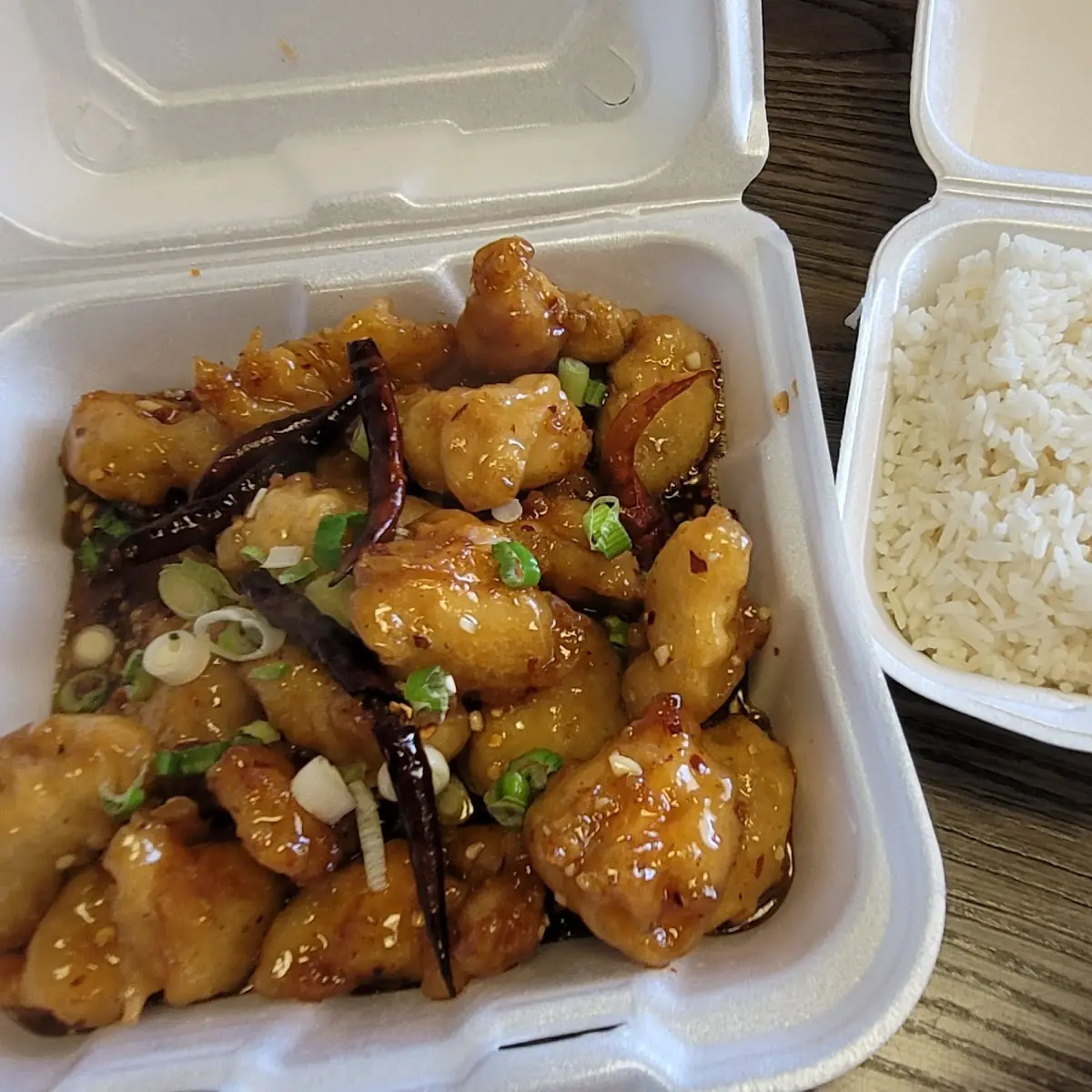 General TSO's Chicken with Steamed Rice